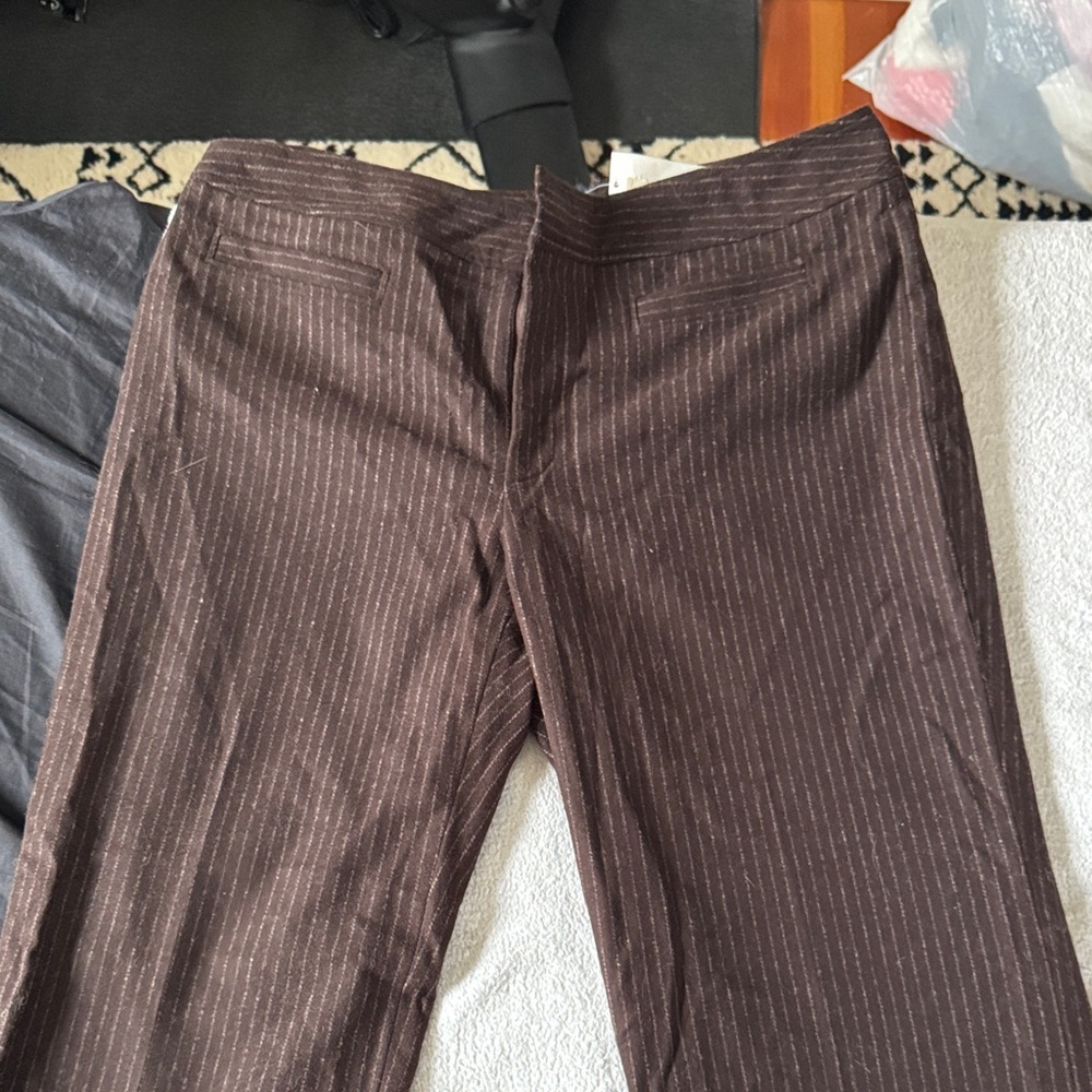 Women’s Brown Striped Pants banana republic